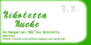 nikoletta mucke business card